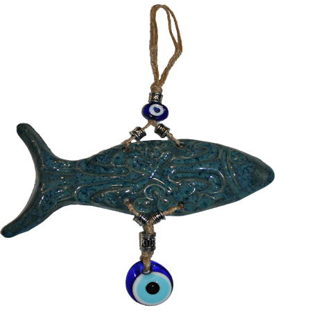 Ceramic Wall Hanging Fish Nazar