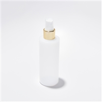 4 oz Plastic Cylinder Spray Bottle w/Gold band