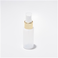 1 oz Plastic Cylinder Spray Bottle w/Gold band