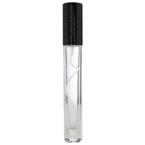 1/3oz. Tall Cylinder Glass Spray Bottle Black Cap